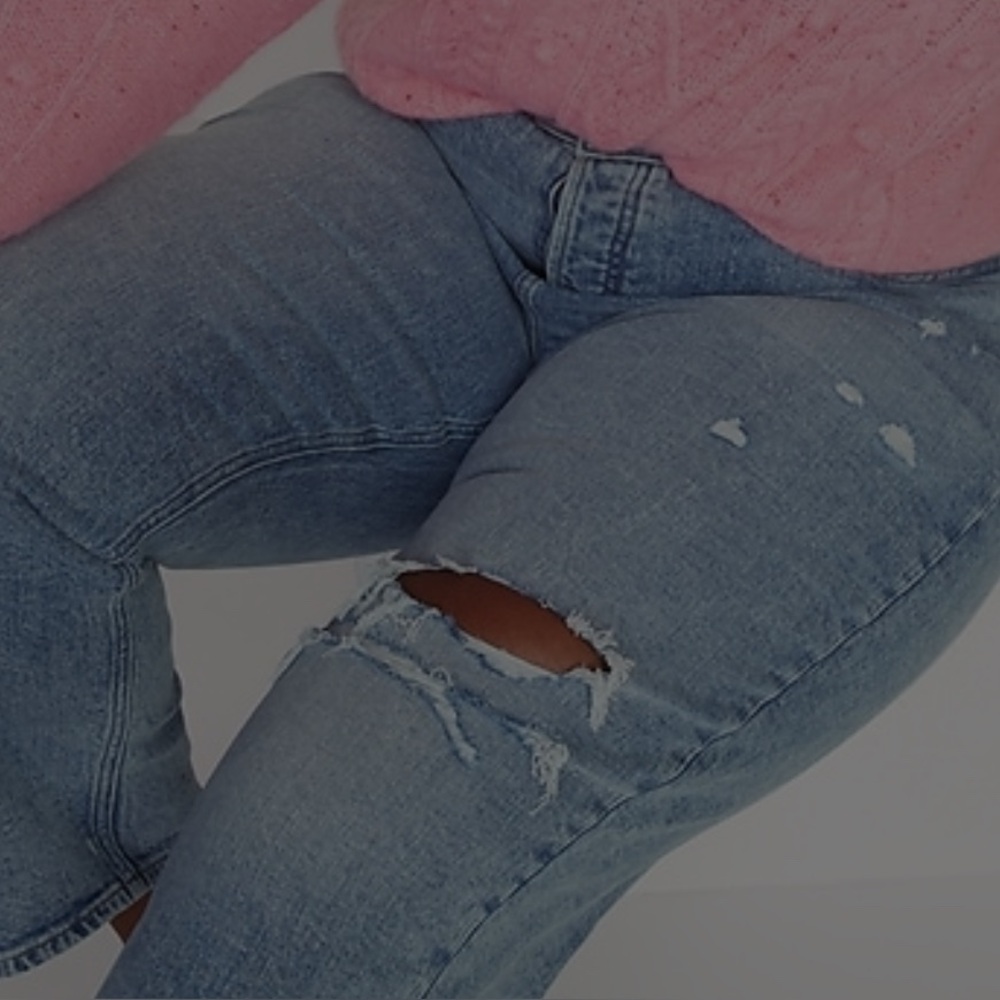 NYT Old Navy Extra High-Waisted Button-Fly Sky-Hi Straight Ripped Jeans